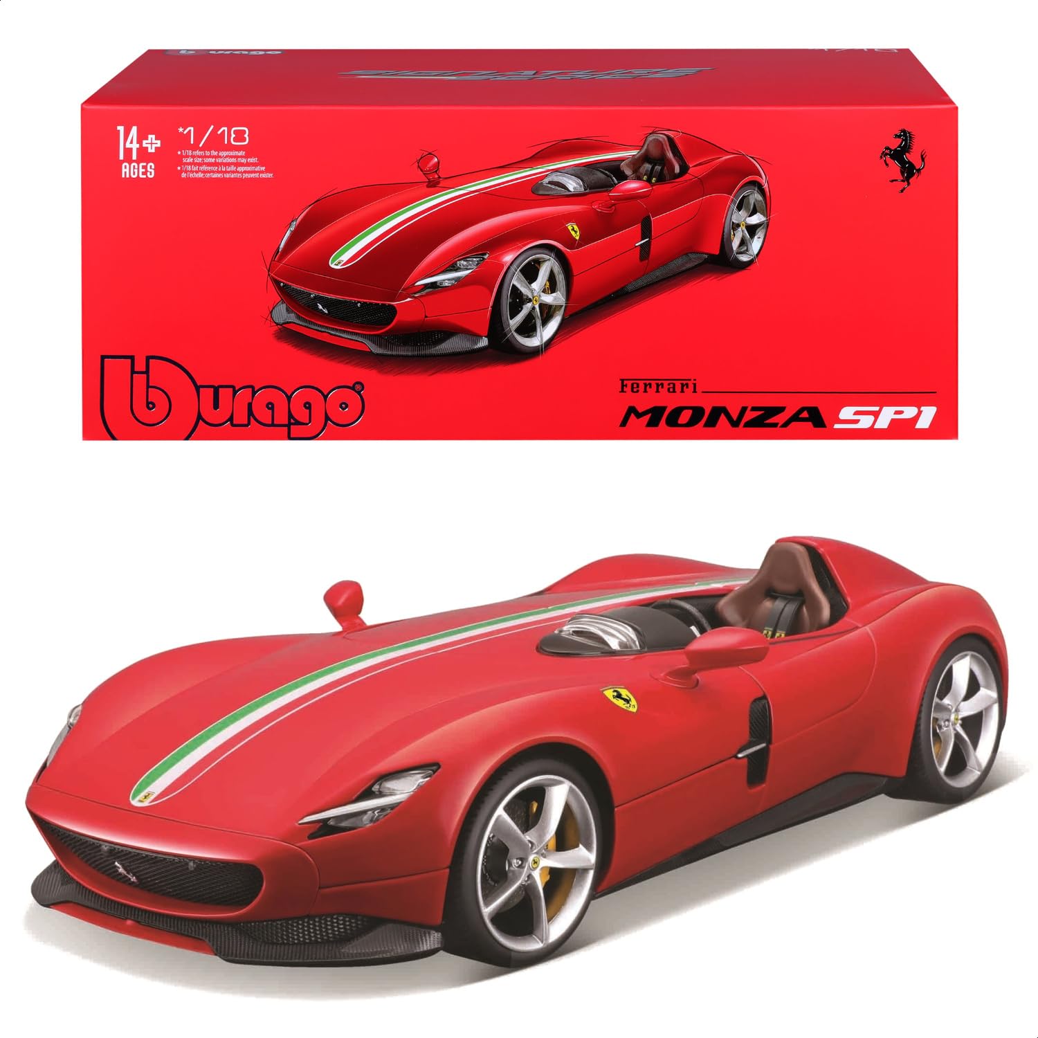 Amazon.com: Bburago Ferrari Signature Monza SP-1 Super Car – 1:18